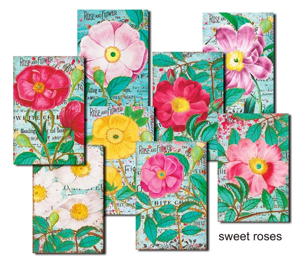 Sweet Roses - MINI scrapbook papirer (24 stk)