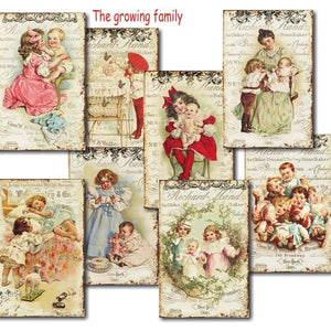 The Growing Family - MINI scrapbook papers (24 pcs)