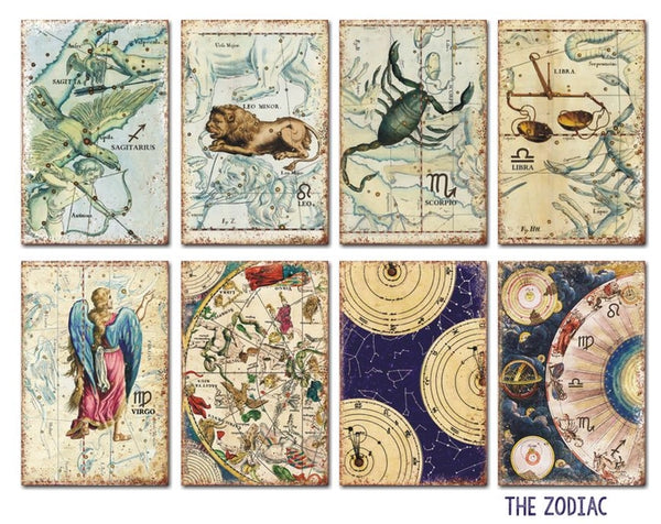 The Zodiac I - MINI scrapbook papers (24 pcs)