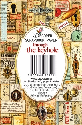 Through the Keyhole - MINI scrapbook papirer (24 stk)