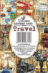 Travel - MINI scrapbook papirer (24 stk)