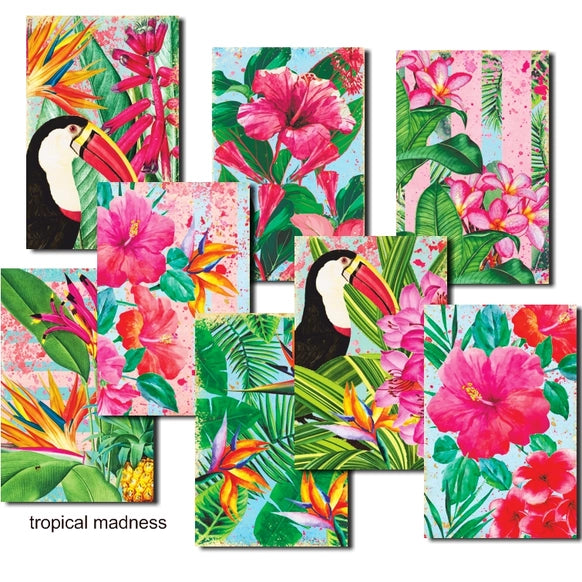Tropical Madness - MINI scrapbook papirer (24 stk)