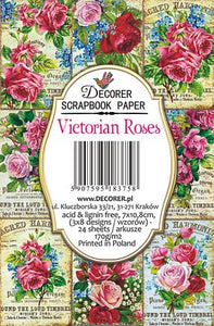 Victorian Roses - MINI scrapbook papirer (24 stk)