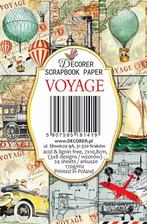 Voyage - MINI scrapbook papirer (24 stk)