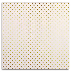Mahé kartong - White Gold Dots 12x12