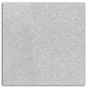 Mahé self-adhesive cardboard - Silver Glitter 12x12