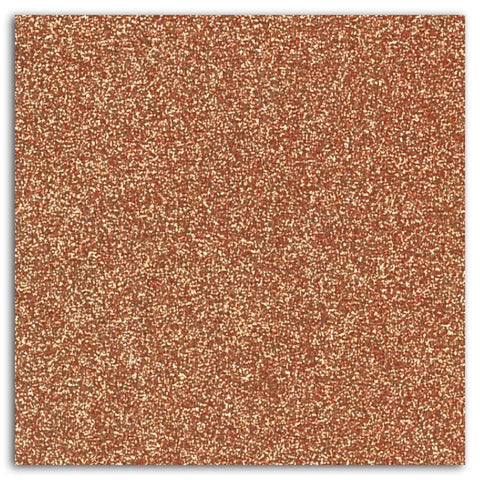 Mahé selvklebende kartong - Copper Glitter 12x12