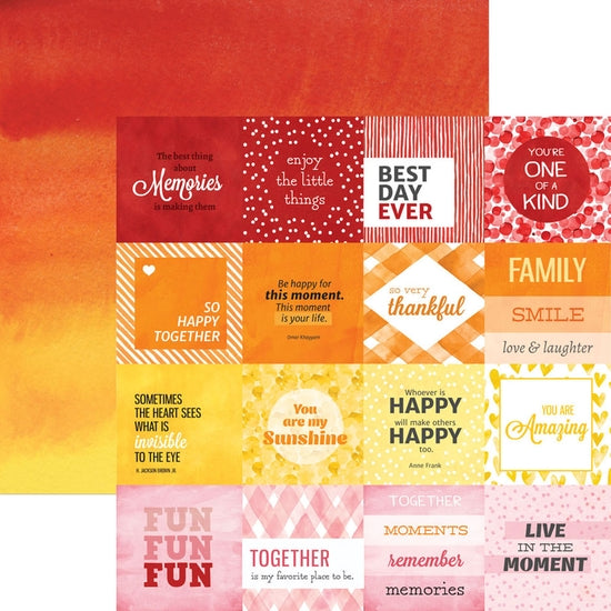 Colorways Love tags 12x12 double-sided patterned paper