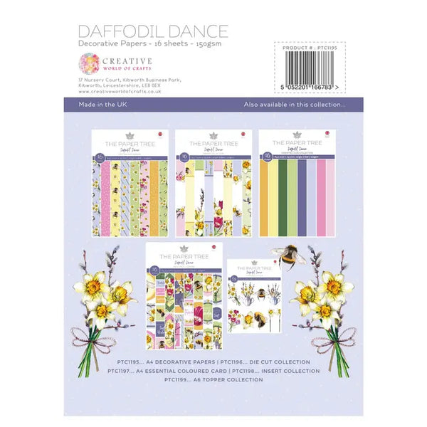 The Paper Tree - Daffodil Dance A4 patterned paper