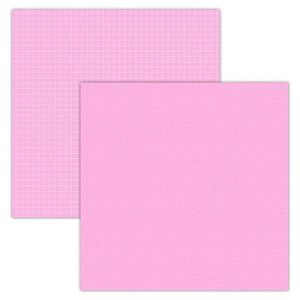 Foundation kartong Plaid/Dots - Pink 12x12