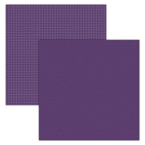 Foundation kartong Plaid/Dots - Purple 12x12
