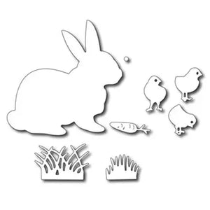 Frantic Stamper Precision Die - Easter Bunny &amp; Chicks (Set of 8) 
