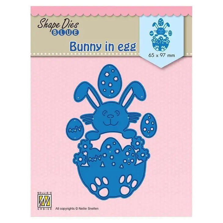 Nellie's Choice Shape Dies Blue - Bunny in egg