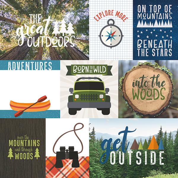 Great Outdoors Tags 12x12 Double Sided Paper