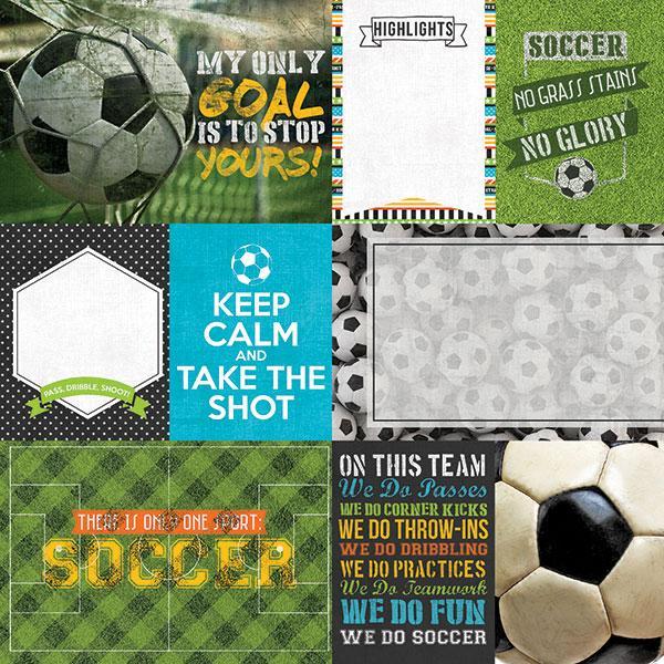 Football Tags 12x12 double sided paper