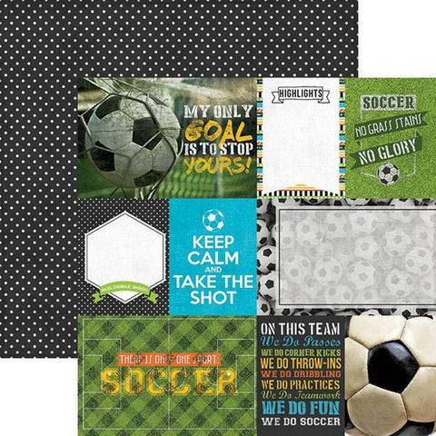 Football Tags 12x12 double sided paper