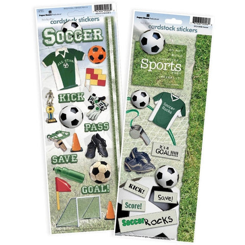 Football 2pk cardboard stickers
