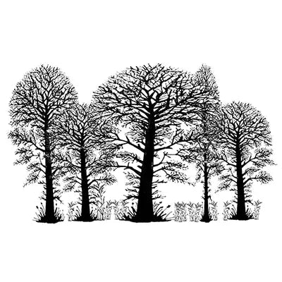 Trees clear stamp