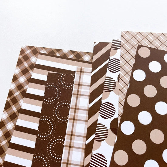 Two-Toned Brown 6x6 paper pack 