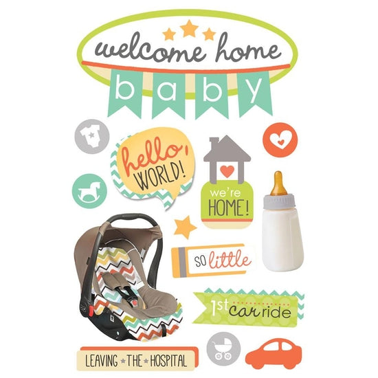 Welcome Home Baby 3D stickers